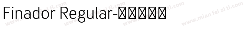 Finador Regular字体转换